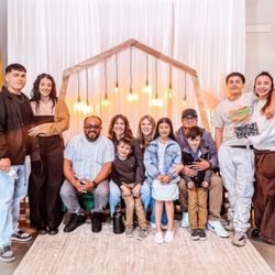 Life.Church Rio Rancho - Our family happily taking a photo OP at Life Church!