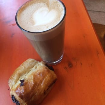 Cafe Paradiso - Large Latte with chocolate croissant (only on Fridays). - Coffee & Tea Near Me - Fairfield, Iowa