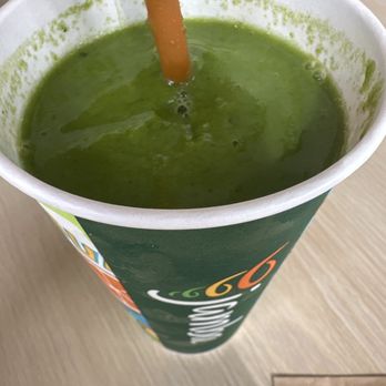 Jamba - Greens & Ginger smoothie medium Feels healthy and good for sore throat if you have it - Juice Bars & Smoothies Near Me - San Diego, California Jamba - Greens & Ginger smoothie medium Feels healthy and good for sore throat if you have it - Juice Bars & Smoothies Near Me - San Diego, California