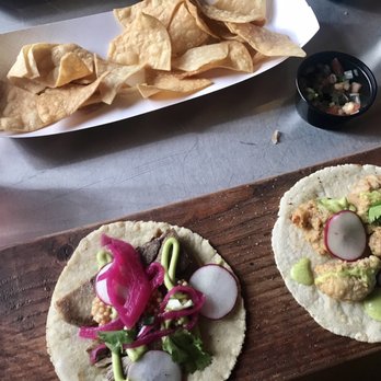 Casa Azul - tongue taco on left, sweetbread on right - Tacos Near Me - Buffalo, New York