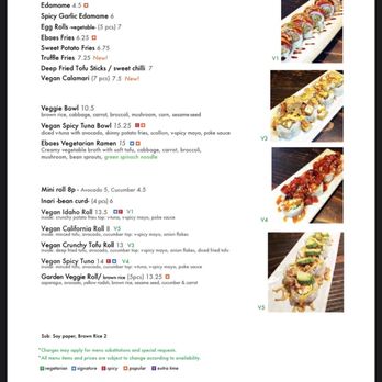 Ebaes - menu - Ramen Near Me - Los Angeles, California Ebaes - menu - Ramen Near Me - Los Angeles, California