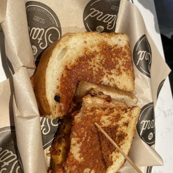 The Stand - American Classics Redefined - Short Rib Grilled Cheese. Super rich. But delicious - New American Near Me - Irvine, California The Stand - American Classics Redefined - Short Rib Grilled Cheese. Super rich. But delicious - New American Near Me - Irvine, California