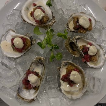 Match - Carpetbaggers, 6 Oysters, truffle cream, truffle steak tartar, truffle aioli - New American Near Me - Norwalk, Connecticut