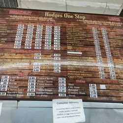 Hodges One Stop - Menu pics