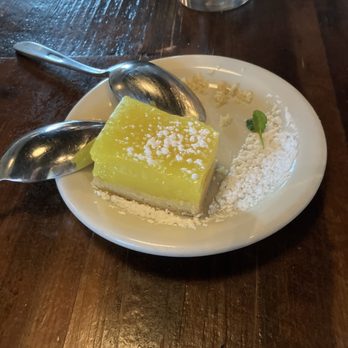 Övn Wood Fired Pizza - The lemon bar, because we hoovered the pizza before thinking about taking a picture. - Pizza Near Me - Bellingham, Washington Övn Wood Fired Pizza - The lemon bar, because we hoovered the pizza before thinking about taking a picture. - Pizza Near Me - Bellingham, Washington