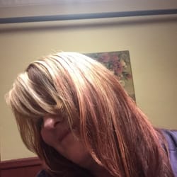 Mary's Hair Studio - Red and blonde Ombré