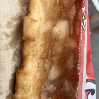 BeaverTails - a close up of a sandwich in a wrapper - Fast Food Near Me - Halifax, Nova Scotia