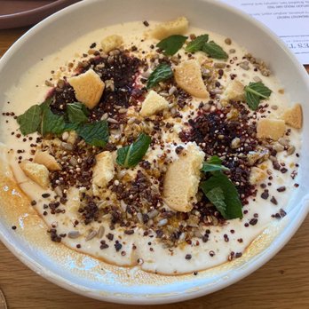 Toogie’s Table - Sorghum yogurt parfait with chia seeds and compote - New American Near Me - Bardstown, Kentucky Toogie’s Table - Sorghum yogurt parfait with chia seeds and compote - New American Near Me - Bardstown, Kentucky