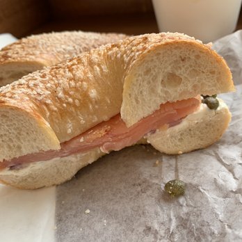The Bagelry - Lox sandwich on a salt bagel - Bagels Near Me - Cincinnati, Ohio The Bagelry - Lox sandwich on a salt bagel - Bagels Near Me - Cincinnati, Ohio