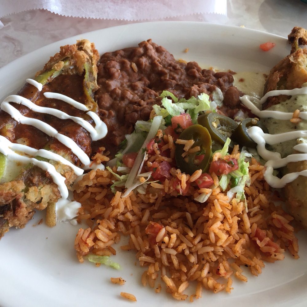 Chuy's - The best chili rellanos ever: ground sirloin, and oven roasted chicken with excellent beans and rice. - Tex-Mex Near Me - Charlotte, North Carolina Chuy's - The best chili rellanos ever: ground sirloin, and oven roasted chicken with excellent beans and rice. - Tex-Mex Near Me - Charlotte, North Carolina
