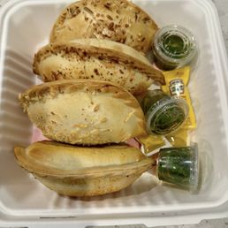 We ordered 4 Empanadas to go. Each had lots of delicious filling!