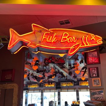 The Dead Fish - Neon lights above bar - Seafood Near Me - Crockett, California