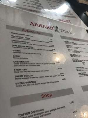 Menu photo 7 Arharn Thai Colorado Springs, CO