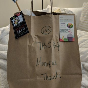 Poke Dessert Bar - Uber eats delivery bag - Poke Near Me - Chamblee, Georgia