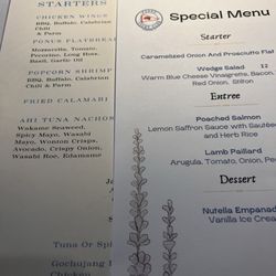 The Ponus Yacht Club - Menu and special(s)