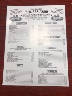 Menu photo 2 Pizza Sam Jackson Heights, NY