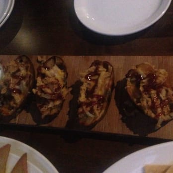 Harry Buffalo - BBQ pulled pork potato skins. DELICIOUS - Burgers Near Me - Westerville, Ohio