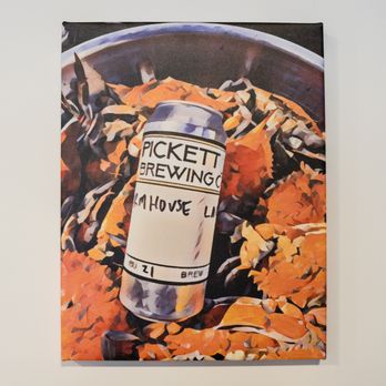 Pickett Brewing - a can of beer in a bowl of leaves - Breweries Near Me - Baltimore, Maryland
