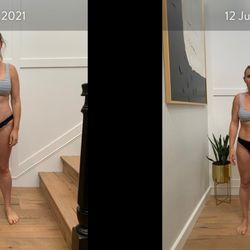 Nicky Perry Fitness - 6 month transformation down: -15lbs -10% body fat -3.25" in waist -5" in abdomen -2.25" in hips -1" in thigh -0.5" in calf