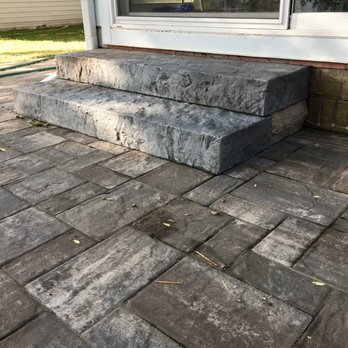 Cut Above Landscape - Added 2 stairs to lead to porch -- he helped us select these - Landscaping Near Me - Honeoye Falls, New York Cut Above Landscape - Added 2 stairs to lead to porch -- he helped us select these - Landscaping Near Me - Honeoye Falls, New York