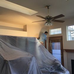 Pat's Painting and Restoration - Note full draping to protect your belongings.
