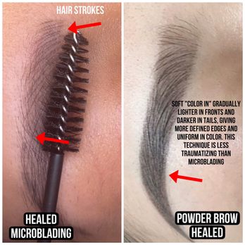 Julie's Babe Cave - The difference between microblading and powder brows - Permanent Makeup Near Me - Corona, California