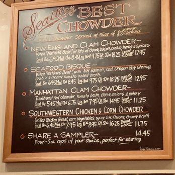 Pike Place Chowder - Pacific Place - For our taste buds, follow the order on their menu. - Seafood Near Me - Seattle, Washington