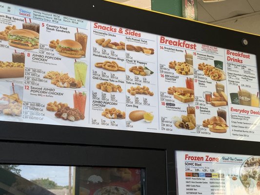 Menu photo 1 Sonic Drive-In Texarkana, TX
