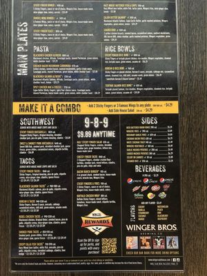 Menu photo 4 Wingers Fernley, NV Menu photo 4 Wingers Fernley, NV