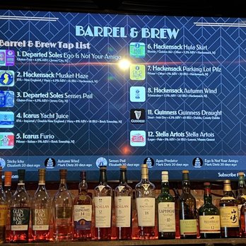 Barrel & Brew Craft Bar + Kitchen - Draft Beer Menu - Cocktail Bars Near Me - New Milford, New Jersey Barrel & Brew Craft Bar + Kitchen - Draft Beer Menu - Cocktail Bars Near Me - New Milford, New Jersey