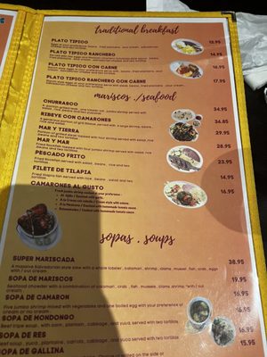 Menu photo 4 Tipicos Los Reyes Manassas, VA