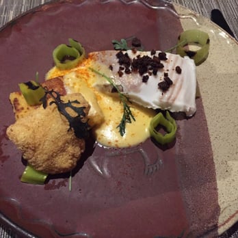 Canoe - Halibut with a great surprise- a fried halibut cheek.  Yum! - Canadian (New) Near Me - Toronto, Ontario