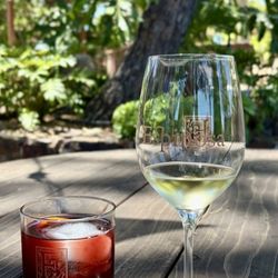 Sangria on ice + glass of Albarino