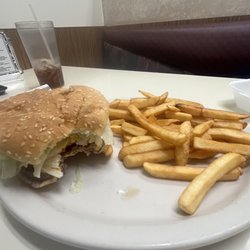 Dimitri's Coney Island - Bacon burger with fries