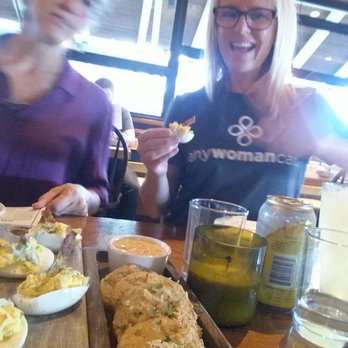 Whiskey Cake - Fried green tomatoes, deviled eggs and goat cheese dip are must trys - New American Near Me - San Antonio, Texas Whiskey Cake - Fried green tomatoes, deviled eggs and goat cheese dip are must trys - New American Near Me - San Antonio, Texas