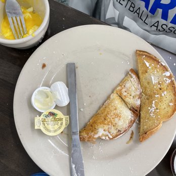 Picket Fence Cafe - Half order of French Toast and a poached egg - Coffee & Tea Near Me - Columbus, Nebraska