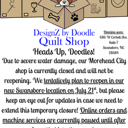 Due to severe water damage, the shop is closed. We will be reopening in Swansboro tentatively  on July 21st. Please check back for updates!
