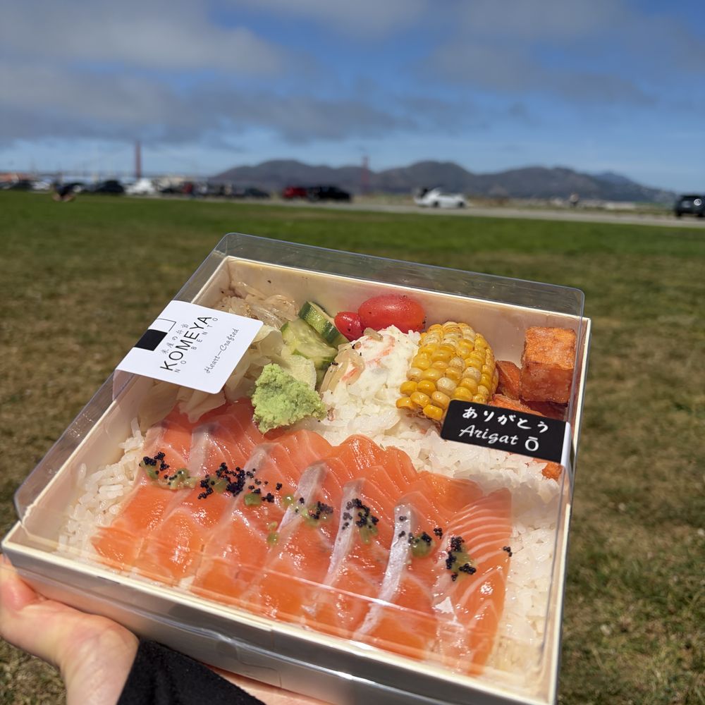 Komeya No Bento - Salmon in Truffle Soy Obento - Japanese Near Me - San Francisco, California Komeya No Bento - Salmon in Truffle Soy Obento - Japanese Near Me - San Francisco, California