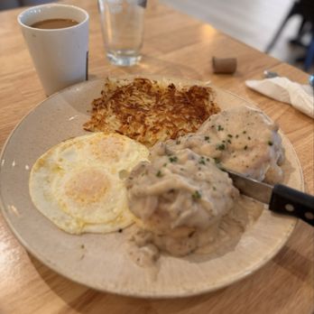 Poached Brunch House - Biscuit N' Sausage Gravy Comes with your choice of sides - Breakfast & Brunch Near Me - Frisco, Texas Poached Brunch House - Biscuit N' Sausage Gravy Comes with your choice of sides - Breakfast & Brunch Near Me - Frisco, Texas