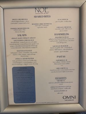 Menu photo 2 Noe Restaurant and Bar Los Angeles, CA Menu photo 2 Noe Restaurant and Bar Los Angeles, CA