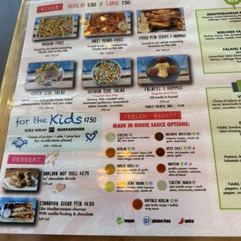 Spitz - Chandler - Menu - Mediterranean Near Me - Chandler, Arizona