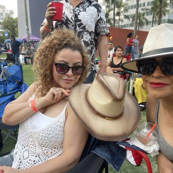 Pershing Square - Sitting on our chairs enjoying the music and dancing!! - Parks Near Me - Los Angeles, California