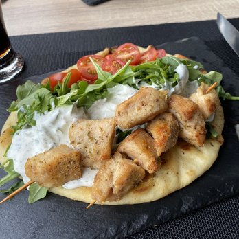 Beeside Balcony - Chicken Gyro Combo - Mediterranean Near Me - Del Mar, California