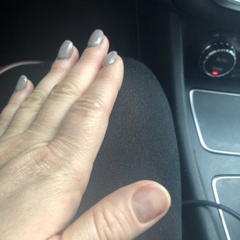 Bae Nail - 1 day after Dip Powder manicure...supposed to last 3-4weeks - Nail Salons Near Me - Santa Monica, California