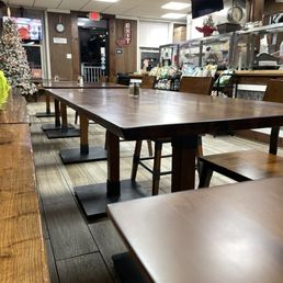 Dining area and counter Dining area and counter