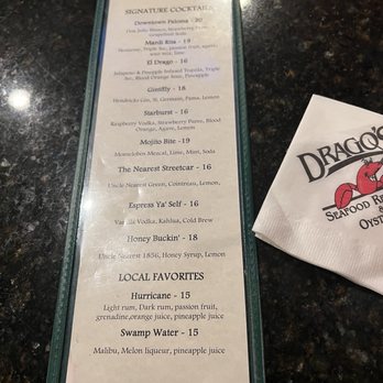 Drago's Seafood Restaurant - Bar menu - Seafood Near Me - New Orleans, Louisiana