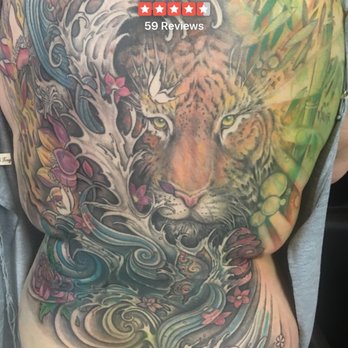 DevOcean Tattoo - Masterpiece in progress all by Shane. I get compliments always & if I didn't tell you Shane's done 3 or 4 cover ups you would never know! - Tattoo Near Me - Venice, California DevOcean Tattoo - Masterpiece in progress all by Shane. I get compliments always & if I didn't tell you Shane's done 3 or 4 cover ups you would never know! - Tattoo Near Me - Venice, California