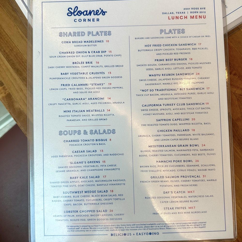 Sloane's Corner - New American Near Me - Dallas, Texas