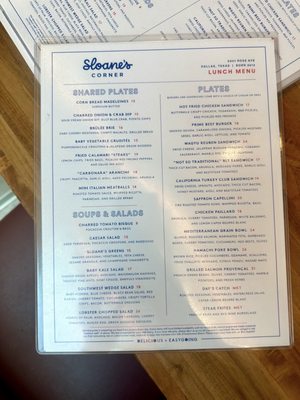 Menu photo 2 Sloane's Corner Dallas, TX Menu photo 2 Sloane's Corner Dallas, TX