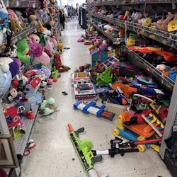 Goodwill Thrift Store & Donation Center - One example of an aisle impossible to walk through.